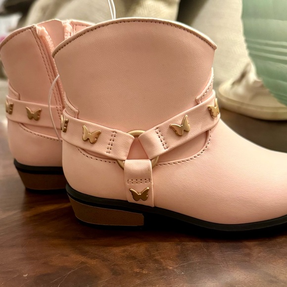 Cat & Jack Toddler Gracie Harness Western Boots in Pink 8T - Picture 9 of 9